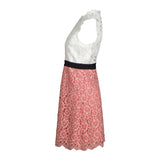 Sandro Paris Women's White Floral Lace Short Dress Size 38 FR 10 UK 6 US R5421E