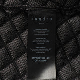 Sandro Women's Black Knit Quilted Short Dress Size 34 FR 6 UK 2 US SFPRO01363