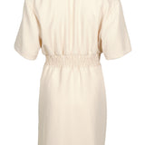 Sandro Women's Beige Button Up Short Dress Size 42 FR 14 UK 10 US SFPRO03597