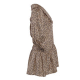 Sandro Women's Beige Floral 100% Silk Dress Size 38 FR 10 UK 6 US SFPRO02515