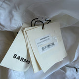 Sandro Paris Weißes, kurzes Damen-Shirt aus 100 % Baumwolle, Größe 3 L, 12 SFPCM00970