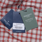 Hackett London Men's Red Check Long Sleeve Cotton Shirt Size M HM309210