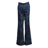 Sandro Women's Blue Floral Satin Trousers Size 40 FR 12 UK 8 US SFPPA01131