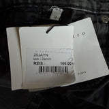 Sandro Paris Damenjeans, grau, gerader Schnitt, unversäuberte Säume, Größe 34 XS, 6 SFPJE00168