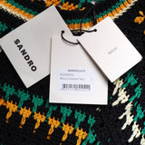 Sandro Paris Damenpullover, mehrfarbig gestrickt, Größe 36FR, 8UK, 4US, SFPPU01475
