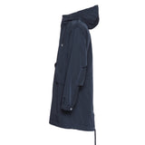 Sandro Men's Navy Technical Fabric Hooded Parka Size M SHPMA00345
