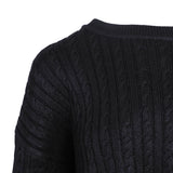 Sandro Women's Black Knit Cotton Wool Blend Jumper Size 38FR 10UK 6US SFPPU01976