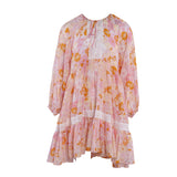Maje Women's Pink Silk Blend Short Floral Dress Size 36 FR 8 UK 4 US MFPRO02510