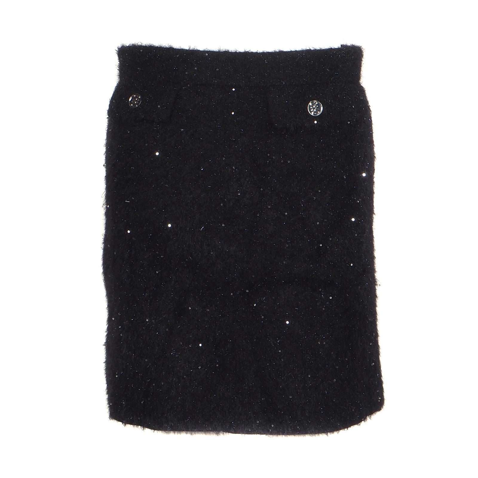 Sandro Women's Black  Wool Sequins Skirt Size 42 FR 14 UK 10 SFPJU00805