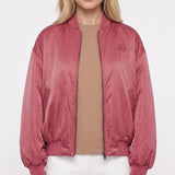 Maje Women's Pink Oversized Bomber Jacket Size 40 FR 12 UK 8 US MFPBL00566