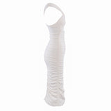 Sandro Damenkleid in Ecru mit „ Strick “-Rüschen, Midi-Länge, Größe 40 FR, 12 UK, 8 US, Artikelnummer SFPRO03028