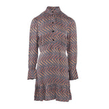 Sandro Paris Women's Multicolour Long Sleeve Satin Dress Size 34 XS 6 SFPRO01342