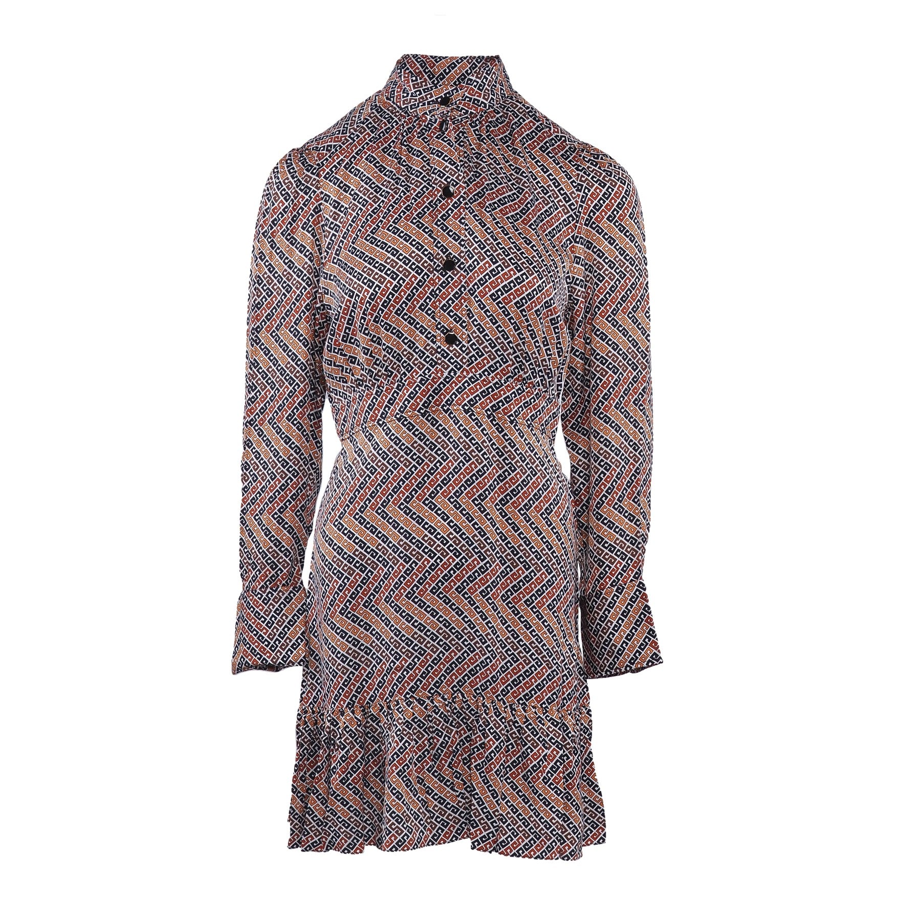 Sandro Paris Women's Multicolour Long Sleeve Satin Dress Size 34 XS 6 SFPRO01342