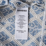 Sandro Paris Women's Blue Cotton Top And Skirt Set Size 36 S 8 SFPTO00526
