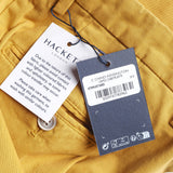 Hackett London Men's Yellow Chino Kensington Trousers Size 34 R HM212487