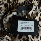 Maje Damenkleid aus Viskose mit mehrfarbigem Leopardenmuster, Größe 34 FR 6 UK, MFPRO02700