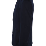 Hackett London Men's Navy Herringbone Knit Wool Blend Jacket Size 42 R HM443026