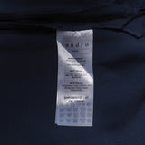 Sandro Paris Herrenhemd in Marineblau, 100 % Viskose, kurzärmelig, Größe XS, SHPCM00127