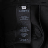Sandro Paris Schwarzer, gerader Midi-Rock für Damen mit Reißverschluss, Größe 38 M 10 SFPJU00918
