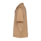 Sandro Paris Braunes Strickhemd mit kurzen Ärmeln für Herren, Größe S, SHPTR00462