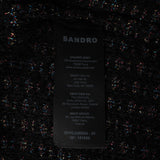 Sandro Women's Black Wool Blend Tweed Cardigan Size 34 FR 6 UK 2 US SFPCA00894