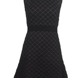 Sandro Women's Black Knit Quilted Short Dress Size 34 FR 6 UK 2 US SFPRO01363