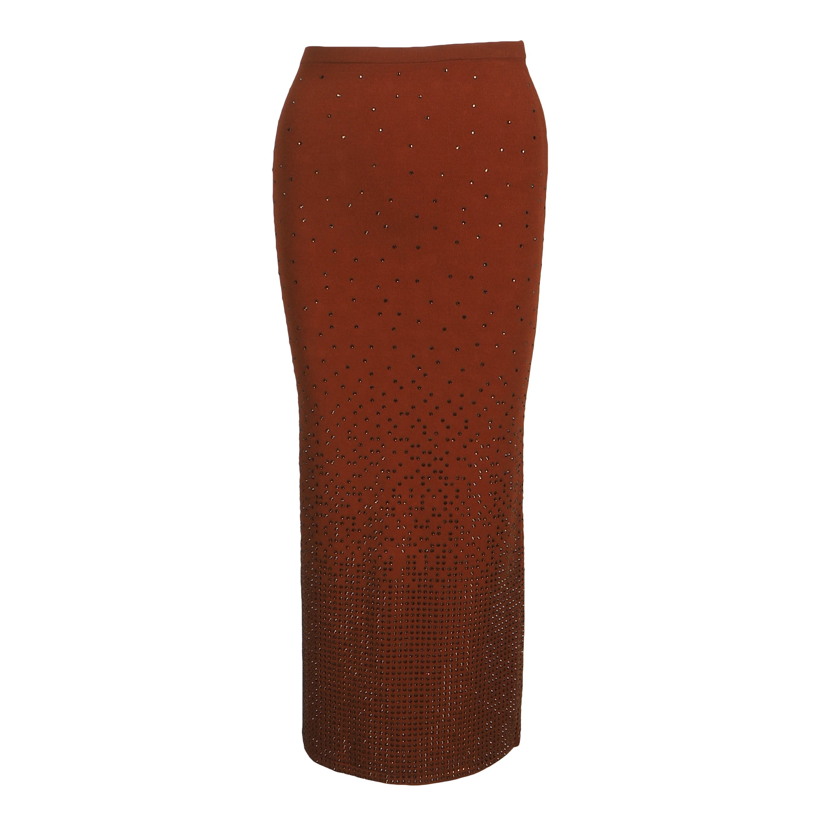 Sandro Women's Brown Rhinestones Midi Skirt Size 40 FR 12 UK 8 US SFPJU00912