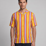 Sandro Paris Men's Multicolor 100% Viscose Short Sleeve Shirt Size S SHPCM00651