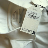 Hackett London Herren-Langarmshirt, weiß, 100 % Baumwolle , „ Bluse Hemdbluse “, Größe L, HM309881
