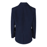 Maje Women's Navy Wool Blend Short Coat Size 40 FR 12 UK 8 US MFPOU00901