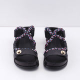 Sandro Paris Women's Black Leather Strappy Sandals Size 36 SFACH00609