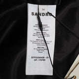 Sandro Women's Black Straight Cut Wool Blend Coat Size 36 FR 8 UK 4US SFPOU00458