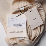 Sandro Women's Ecru Silk Blend Open Back Sweater Size 36 FR 8 UK 4 US SFPPU01621