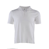Sandro Paris Men's Ecru Knit Zip Short Sleeve Polo Shirt Size S SHPTR00344