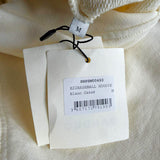 Sandro Paris Herren-Hoodie in Ecru mit gesticktem Logo, Größe M, SHPSW00493