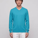 Hackett London Men's Blue Cashmere Blend V-Neck Sweater Size XXL HM700896