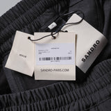 Sandro Men's Grey Wool Blend Straight Leg Trousers Size 38 FR 30 US SHPPA01144