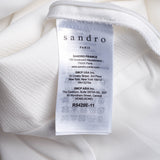 Sandro Paris Women's Ecru Sleeveless Short Dress Size 36 FR 8 UK 4 US R5429E