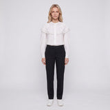 Maje Women's Black Straight Leg Tailored Trousers Size 36 S UK 8 MFPPA00438