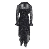 Maje Schwarzes Midi-Kleid für Damen im Fit-&-Flare-Schnitt, Größe 36FR, 8UK, 4US, MFPRO00593