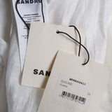 Sandro Women's White Linen Blend Short Dress Size 34 FR 6 UK 2 US SFPRO02410