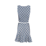 Sandro Paris Women's Blue Cotton Top And Skirt Set Size 36 S 8 SFPTO00526