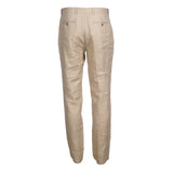 Sandro Herren-Anzughose, beige, 100 % Leinen, Größe , Größe 38 (FR), 28 (UK), SHPPA01124