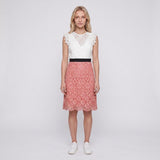 Sandro Women's White Floral Lace Short Dress Size 38 FR 10 UK 6 US R5421E