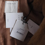 Sandro Women's Brown Faux Fur Hooded Coat Size 36 FR 8 UK 4 US SFPOU00196