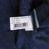 Hackett London Top Sweater V-Neck Wool Cashmere Knit Blue Size S HM702699