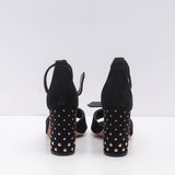 Maje Schwarze Wildleder-Pumps mit Nieten für Damen, Größe 37 EU / 4 UK / 6,5 US