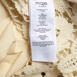 Maje Women's Yellow Crochet Cotton Short Dress Size 40 FR 12 UK 8 US MFPRO03038