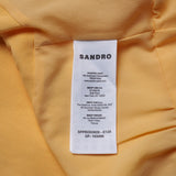Sandro Paris Women's Orange Viscose & Linen Short Dress Size 40 L SFPRO03659