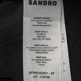 Sandro Paris Women's Black Rhinestones Long Woven Dress Size 34 XS 6 SFPRO02951
